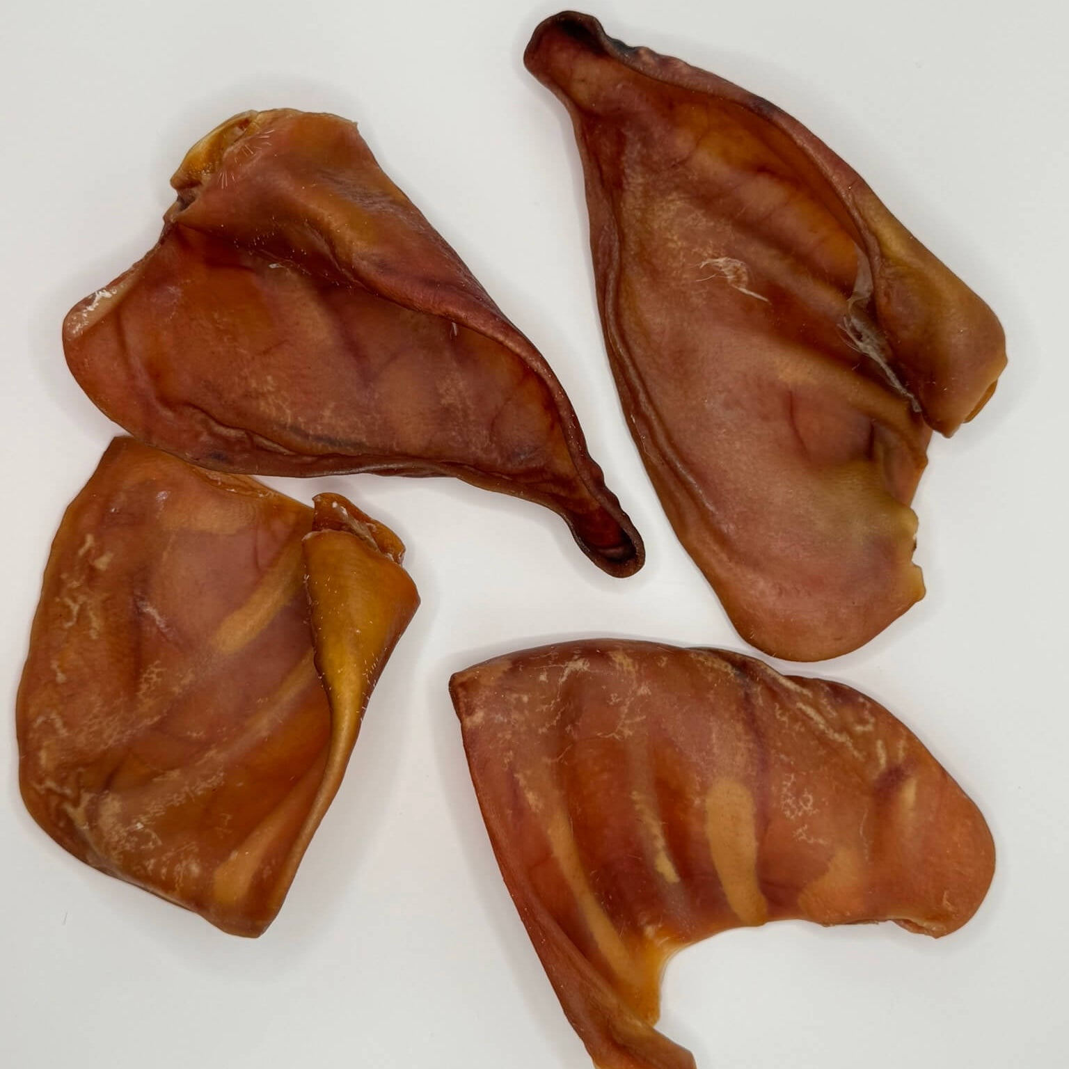 Natural air-dried pig ear dog treat, a healthy single-ingredient snack for large, active dogs